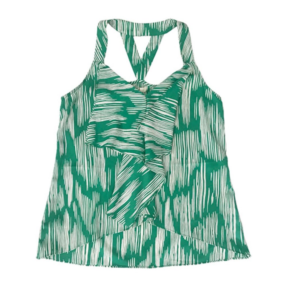 NWT Green drape-front sleeveless top